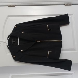 Black zippered jacket size 14, runs small